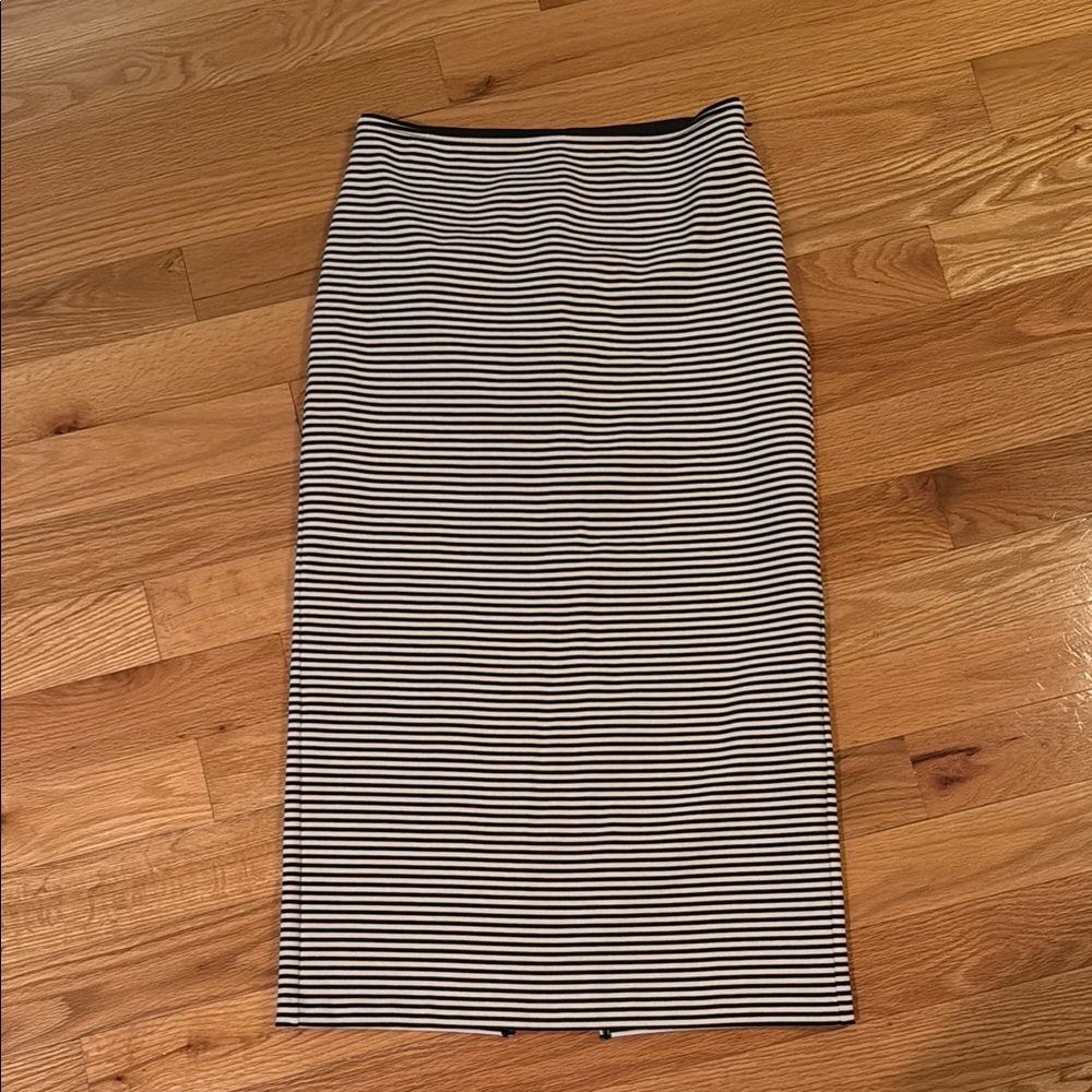 Everlane Dream Maxi Skirt - Striped Black and cream